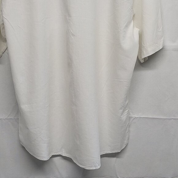 Sedyrak Mens Shirt Linen Blend XL Button Up Short Sleeve White Premium NWT - Picture 10 of 13